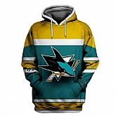 Sharks Green All Stitched Hooded Sweatshirt,baseball caps,new era cap wholesale,wholesale hats